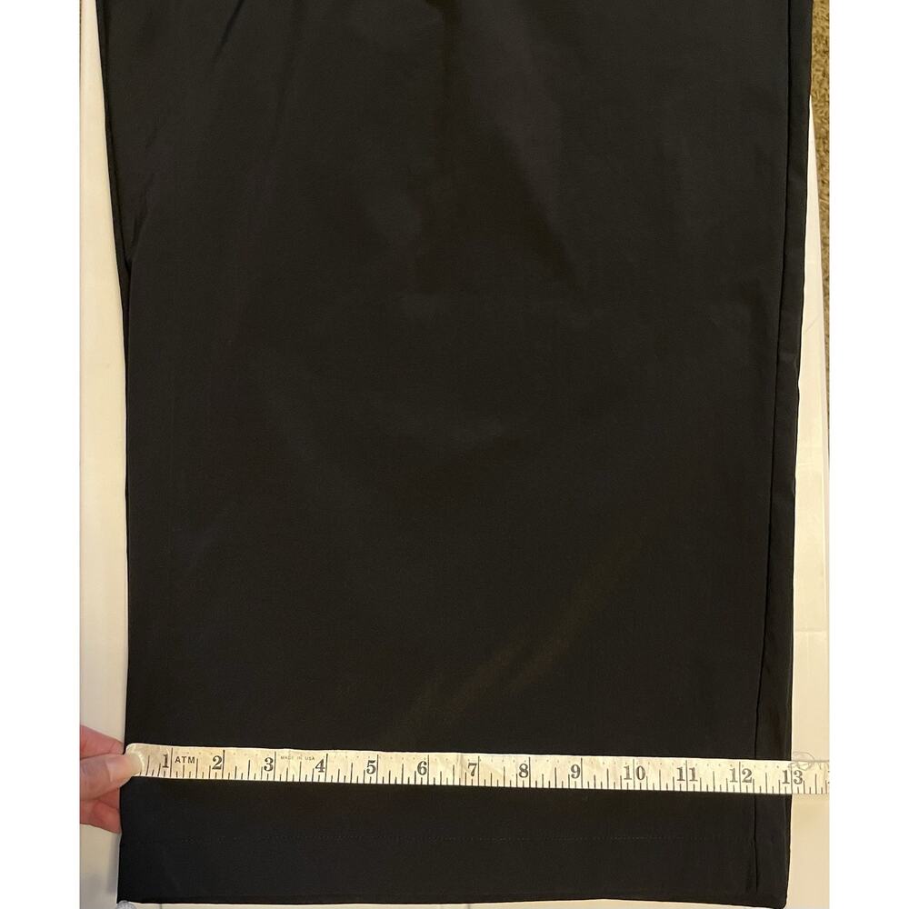 Athleta Midday Mid Rise Crop Poplin Pants Black 658011 Size Large Wide Leg - Picture 12 of 12